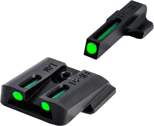 Juego de mira TRUGLO TFO de tritio y fibra óptica para pistola, duradero, resistente a enganches, con iluminación delantera y trasera nocturna,