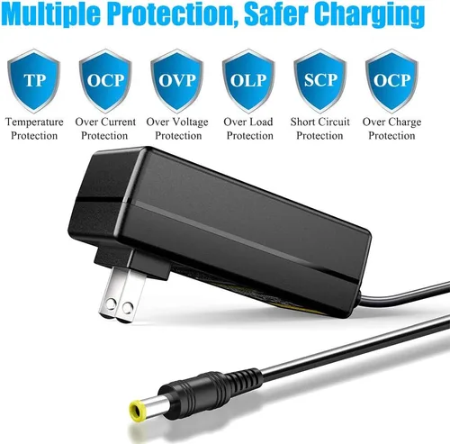 Vista 5 de SoulBay Cable de alimentación de 12V para reproductores de discos Blu-Ray y DVD Sony BDP-Series BDP-BX370 BDP-S1700 BDP-S3200 BDP-S3500 BDP-S3700