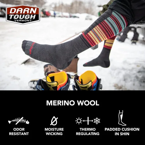Vista 6 de Darn Tough (Style 1811 Function 5 - Calcetines de nieve para hombre, color negro, talla L)