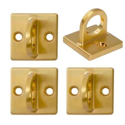 Vista 9 de LeaGerous 4 piezas de soporte de pared chapado en negro brillante para control de multitudes, barreras de seguridad, gancho circular colgante