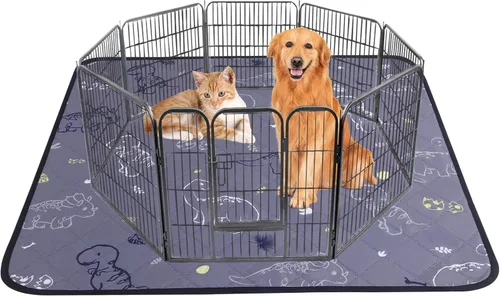 Vista 29 de IEUUMLER Almohadillas lavables para orina para perros, paquete de 2 almohadillas antideslizantes e impermeables, almohadillas de parto