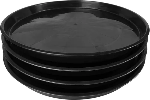 Vista 8 de Platillo para plantas de 4, 6, 8, 10, 12 pulgadas, paquete de 4 bandejas para maceta, platillos de plástico para macetas de flores, bandejas de agua