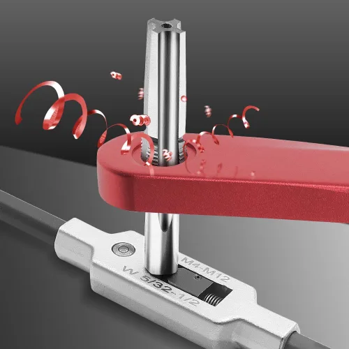 Vista 7 de Kit de reparación de roscas de bicicleta de 9/16 pulgadas, herramienta de roscado de pedal con protección de manivela, restaurador de roscas