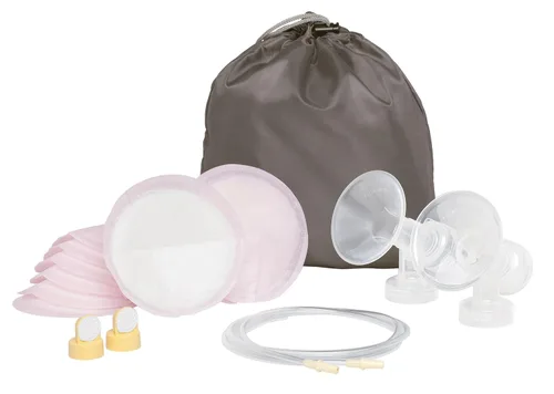 Medela Pump in Style - Kit avanzado de doble bombeo con piezas de repuesto auténticas de Medela que incluye protectores de pecho, conectores y bolsa
