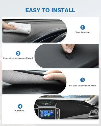 Vista 266 de FIILINES - Cubierta para tablero, accesorio para tablero de malla antideslizante, parasol sin reflejos y protector compatible con Toyota Tundra