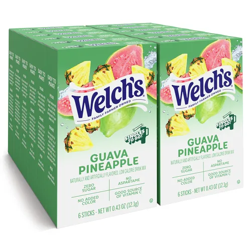 Vista 11 de Welch’s Singles To Go! Cranberry Variety Pack Drink Mix, Sugar Free Water Flavor Packets, No Aspartame, No Artificial Dyes, Low Calorie, 4 Flavors