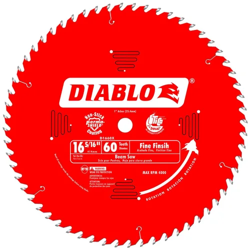 Vista 13 de Diablo Hoja de sierra de marco rápido para madera, carburo de alta densidad, 5-1/2 pulgadas de diámetro, 18 dientes ATB, eje de 0.787 in, corte