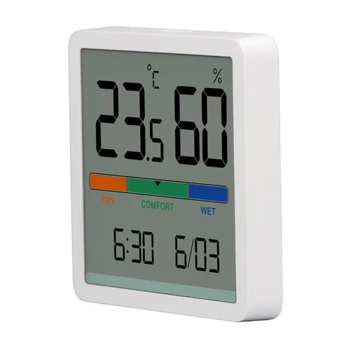 Vista 6 de TEM Humedad 3 en 1, higrómetro digital m con pantalla LCD, TEM interior de la habitación para el hogar, La, incluye batería