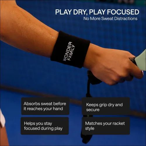 Vista 4 de Padel Racket with Overgrip & 2 Wristbands – Memory EVA Foam, Perfectly Balanced – Pala de Padel – Fiberglass Paddle for Beginners and Intermediates