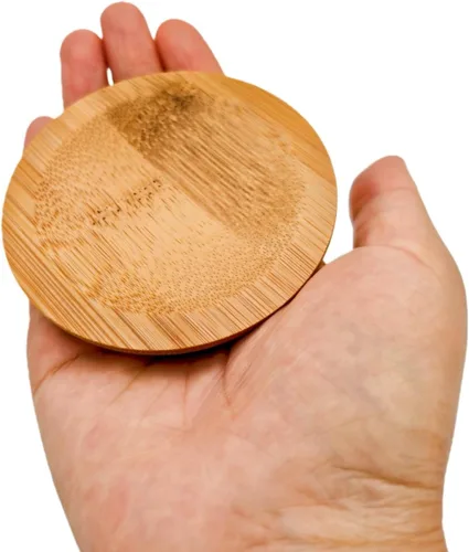 Vista 5 de 4 posavasos de bambú de mosaico para manualidades, bandejas de base en blanco, posavasos para beber, posavasos para plantas, placa de arte