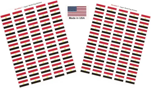 Vista 41 de 100 calcomanías de la bandera de Afganistán, dos hojas de 50, 1.5" x 1" hechas en Estados Unidos, calcomanías autoadhesivas para álbum de recortes