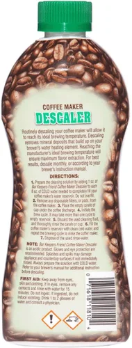 Vista 3 de Bar Keepers Friend Cafetera descalcificadora (12 onzas) – Elimina los depósitos minerales de las máquinas de café espresso y cafeteras automáticas