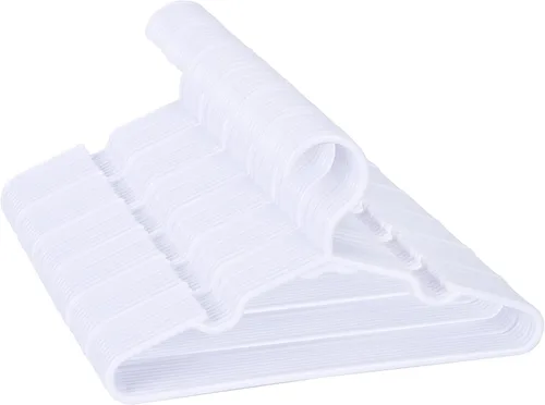 Vista 14 de Paquete de 60 perchas grises para niños de 11.6 pulgadas, perchas para ropa de bebé para niños pequeños y niños, perchas de plástico duradero