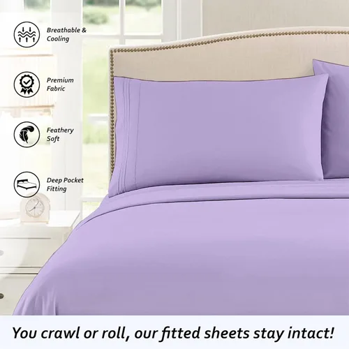 Vista 86 de Juego de sábanas para autocaravana tamaño individual (39 x 75) – 100% algodón egipcio, suave y refrescante, sábana bajera de 16 pulgadas