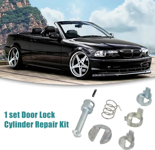 Vista 2 de ACROPIX Kit de reparación de cilindro de cerradura de puerta de repuesto para BMW 325i 1 juego tono plateado