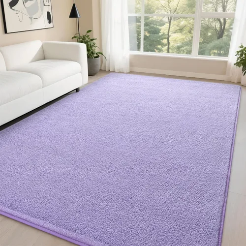 Vista 17 de DweIke Alfombra de área de 4 x 6 pies para sala de estar, alfombras negras súper suaves para dormitorio, alfombra moderna estética lavable de espuma
