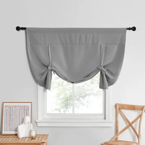 Vista 104 de NICETOWN Cortina Opaca con Aislamiento Térmico – Persiana Enrollable para Ventana de Bebé para Dormitorio/Acción de Gracias