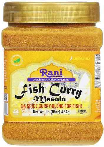 Vista 9 de Rani Fish Curry Masala (mezcla de curry de 14 especias para pescado) Tarro PET de 3 onzas (3.00 oz), tapa agitadora ~ Todo natural Vegano Apto