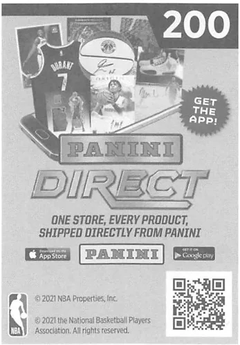 Vista 2 de Calcomanías de Panini #200 Malcolm Brogdon 200 oficial de la NBA 2020-21, calcomanía para álbum de baloncesto de la NBA, mide 2.75 pulgadas de alto