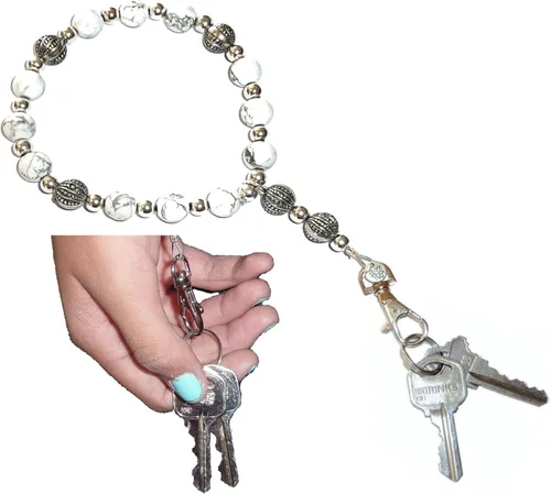 Vista 11 de Hidden Hollow Beads Cordón de muñeca, pulsera con cuentas para mujer, pulsera, joyería, llaves, teléfono, llavero, pulsera, fuerte