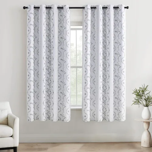 Vista 25 de LIMON HOME Cortinas Opacas Beige de 84 pulgadas de Largo para Sala de Estar y Dormitorio, Tratamiento de Ventana Insonorizado Cortinas Blackout