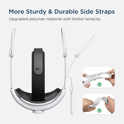 Vista 3 de KIWI design Correa de cabeza para OculusMeta Quest 2 accesorios élite para mayor apoyo y comodidad en realidad virtual