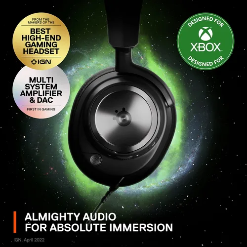 Vista 2 de SteelSeries Arctis Nova Pro - Auriculares inalámbricos Xbox multisistema para juegos, controladores de alta fidelidad, cancelación activa de ruido