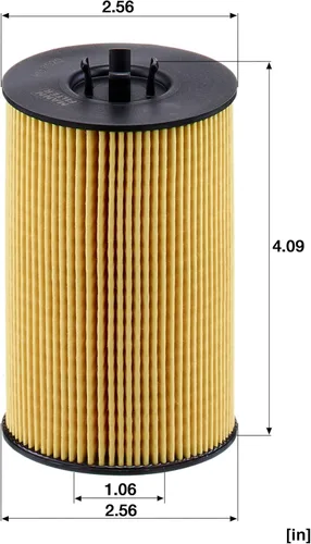 Vista 4 de Mann Filter HU 7020 z Filtro de aceite de cartucho de repuesto compatible con Audi A3 (2015-2016), Volkswagen Beetle (2015), Golf (2015), Golf