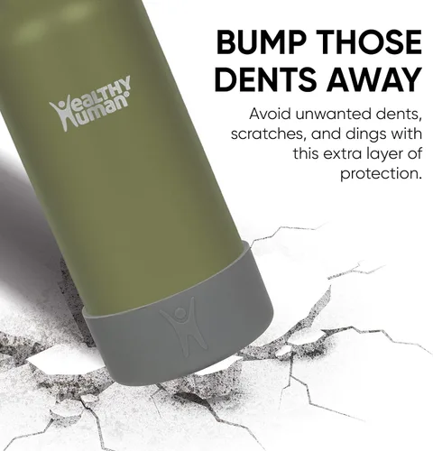 Vista 3 de Healthy Human Botas protectoras de silicona para botellas de jarra, se adapta a botellas de 32 y 40 onzas. Funda de silicona antideslizante sin BPA