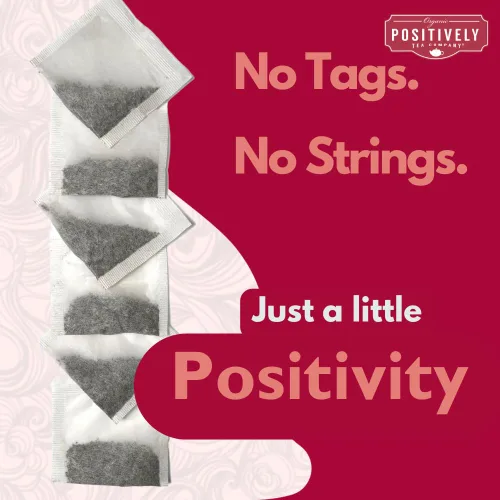 Vista 4 de Organic Positively Tea Company, Bolsas de té herbal de hibisco, 100 unidades, bolsas de té ecológicas, sin OGM