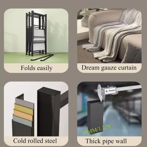 Vista 5 de large closets Large Closet Steel Clothes Closet Portable Wardrobe Closet Foldable Closet 170cm/192cm/220cm for Bedroom Wardrobe Closet Space-saving