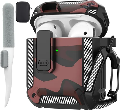 Vista 47 de Maxjoy Funda para AirPods Pro de 2ª/1ª generación con cerradura, funda protectora para AirPods Pro 2 con llavero compatible con Apple AirPod Pro2