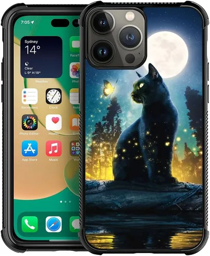 Vista 39 de ZHEGAILIAN Funda compatible con iPhone 15 Pro Max, funda protectora antideslizante de poliuretano termoplástico suave con cuatro esquinas reforzadas