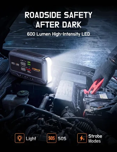 Vista 6 de Arrancador con compresor de aire 8000A 160 PSI, 65W USB-C