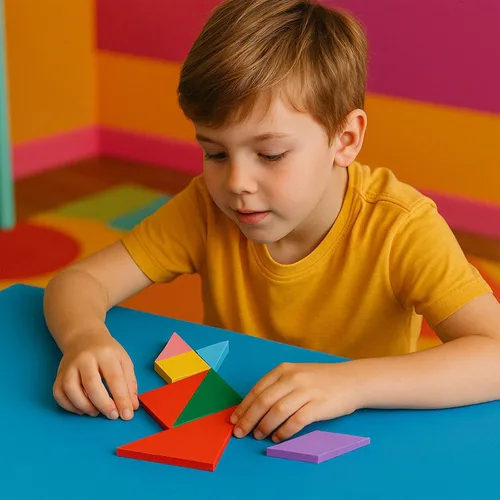 Vista 2 de 3 Otters Tangram Puzzle, de madera, 4PCS