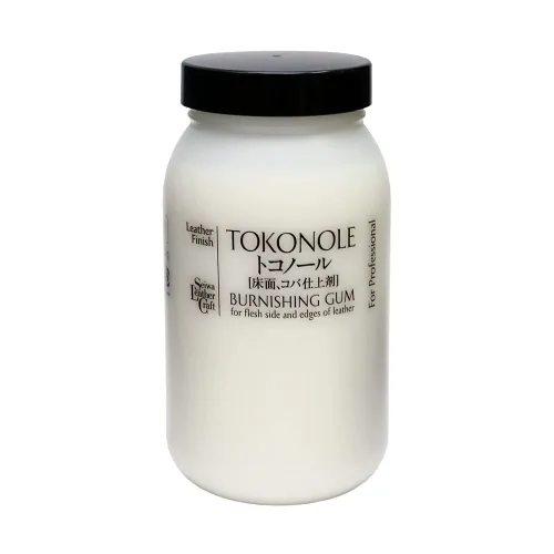 Goma de Bruñido para Acabado de Cuero Seiwa Tokonole 500g Transparente para Artesanía en Cuero