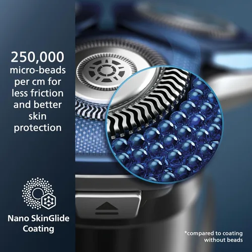 Vista 2 de Philips Norelco Shaver 7800, afeitadora eléctrica recargable en seco y húmedo con tecnología SenseIQ, cápsula de limpieza rápida, soporte de carga