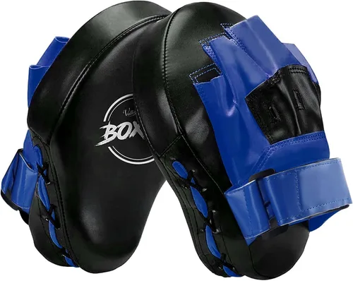 Vista 14 de Valleycomfy - Manoplas de boxeo curvadas de piel sintética para entrenamiento