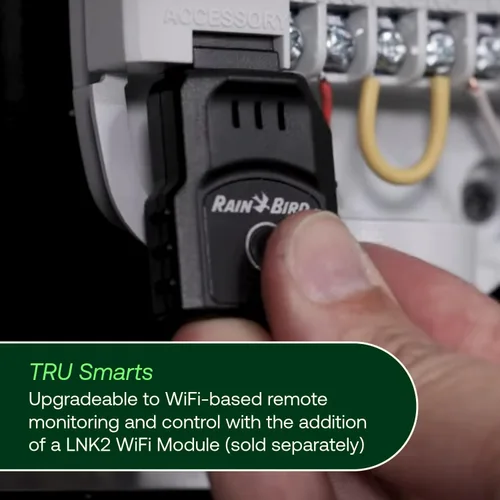Vista 8 de Rain Bird TRU8O - Controlador/Temporizador de Riego para Interior/Exterior Basado en Programa, Listo para WiFi, 8 Zonas/Estación