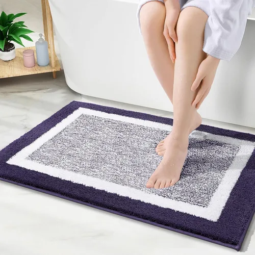 Vista 14 de OLANLY Alfombras de baño 24x16, tapetes de baño extra suaves y absorbentes de microfibra, antideslizantes, lavables a máquina, secan rápido