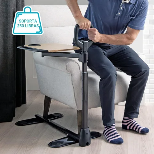 Vista 2 de Able Vida capaz de bandeja Tabla – bambú TV portátil bandeja + Mango Ergonómico de – La seguridad apoyar la movilidad de giro