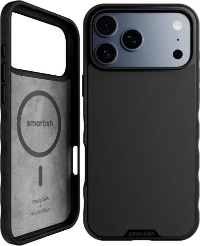 Vista 153 de Smartish® - Funda magnética para iPhone 15, Gripmunk compatible con MagSafe [ligera + protectora], funda de agarre delgada con forro de microfibra