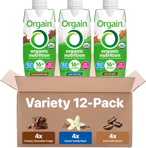 Vista 9 de Orgain Batido Nutricional Orgánico de Proteína, Sabor Dulce Cremoso de Chocolate - 16g de Proteína de Suero de Leche Alimentada con Pasto, Reemplazo