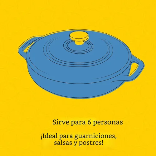 Vista 5 de Lodge Cacerola Ovalada de Hierro Fundido Esmaltado de 3.6 Cuartos con Tapa – Asas Dobles – Apta para Horno hasta 500°F o en Estufa – Úsela