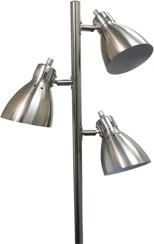 Vista 2 de Simple Designs Home LF2007-BSN lámpara de pie de 3 luces y diseño simple de metal, LF2007-BSN, 60.0watts, 110 volts