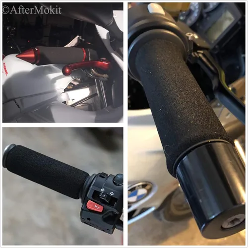 Vista 5 de Fundas de agarre para manos grandes que engrosan tus agarres, se ajustan cómodamente a más de 1.2 a 1.4 pulgadas de agarre en Harley BMW, Yamaha