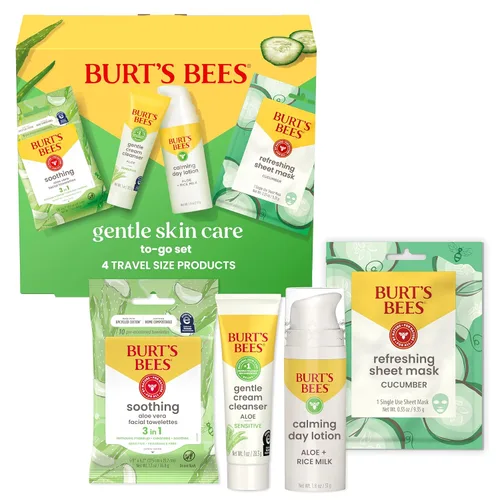 Vista 22 de Burt's Bees Limpiador suave en crema con aloe para pieles sensibles, 98.9% de origen natural, 6 onzas