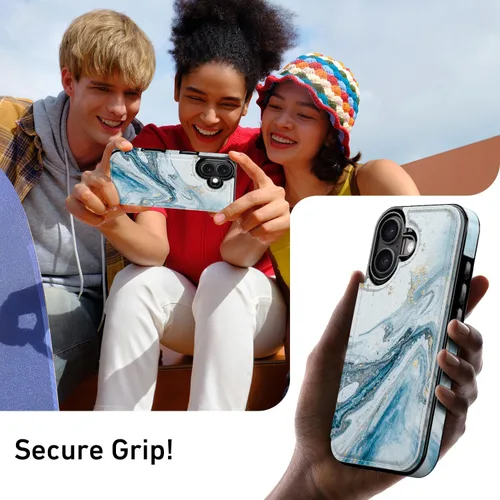 Vista 1186 de LETO para iPhone 15 Pro Funda tipo cartera - Tapa tipo folio con patada - Diseños de moda - Tarjetero - Funda protectora para mujeres y niñas - 6.1