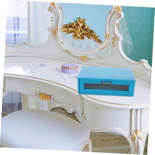 Vista 7 de Lurrose Wooden Monitor Stand with Pull Out Storage Drawer Durable Wood Monitor Riser for Desk Organization Elegant Design for Office Use for Makeup