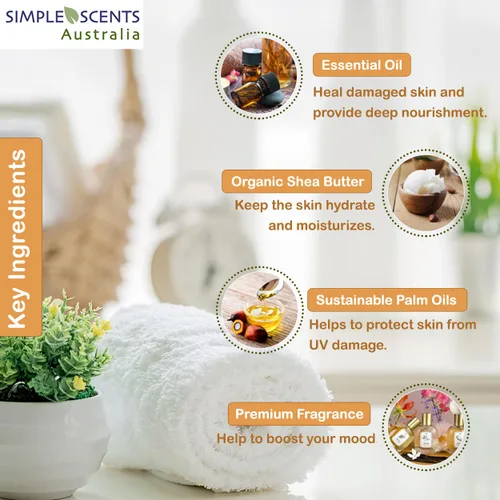 Vista 5 de Simple Scents Australia Barras de jabón natural aromáticas de almendras (12 barras), 3.5 onzas, barras de jabón hidratantes francesas de triple